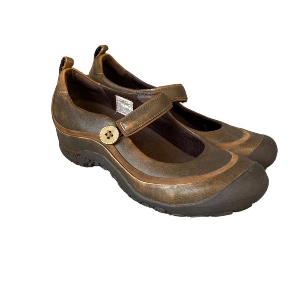 Merrell Plaza Emme Leather Mary Jane Brown Womens Ortholite Shoes Sz 8.5